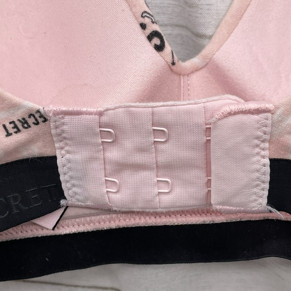 Victoria's Secret Bra Women’s Size 34C  T-shirt Lightly Lined Wireless Logo Pink - Picture 5 of 9